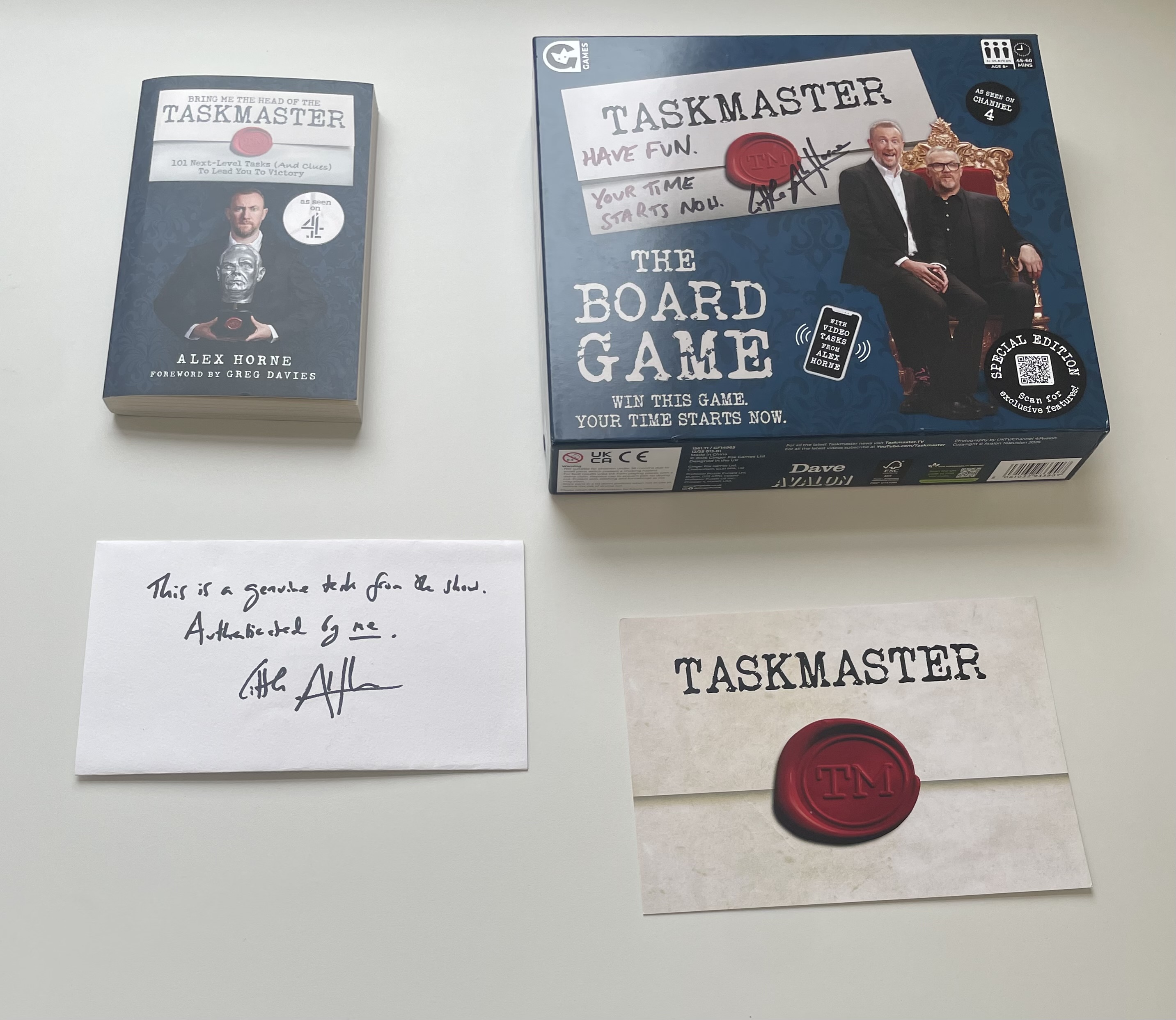 Alex Horne Taskmaster lot